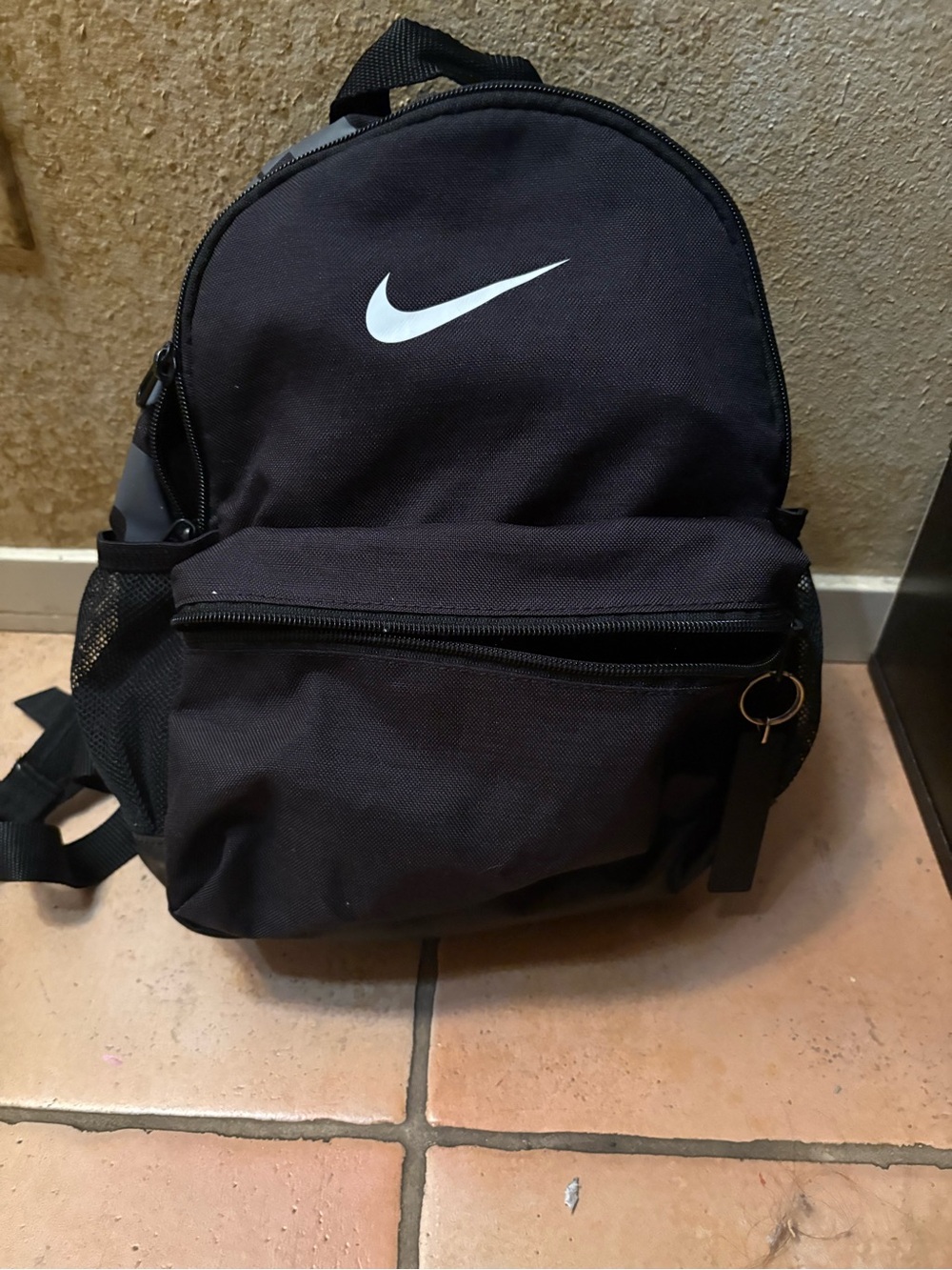 Nike Mini Black Backpack with White Swoosh